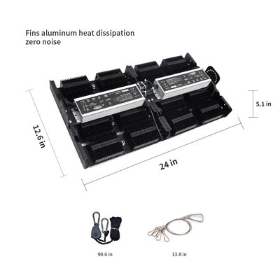 500W LED Grow Light avec lecture PPFD et spectre complet pour les plantes d'intérieur