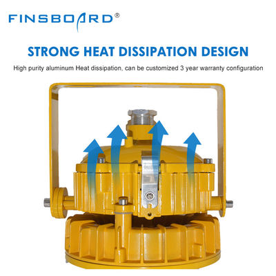 Projecteur LED antidéflagrant ATEX IP65 Étanche pour entrepôt avec une durée de vie de 50 000 heures et une efficacité énergétique