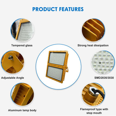 projecteur LED industriel ATEX de classe I Division 1 de protection IP66 et lumière blanche froide 5000K