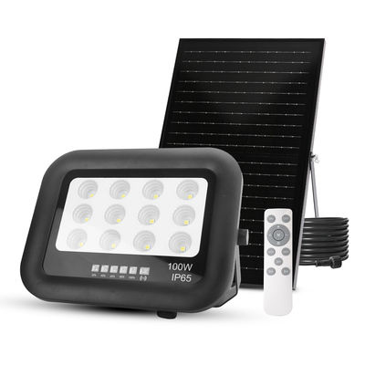 Projecteur solaire extérieur de jardin IP65 ABS Verre trempé Lampe solaire Projecteur LED 100w