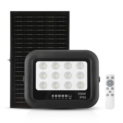 Projecteur solaire extérieur de jardin IP65 ABS Verre trempé Lampe solaire Projecteur LED 100w