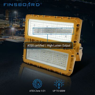 Lumière LED anti-explosion de 300W Zone ATEX 39000lm IP66 Lumière en aluminium sous pression