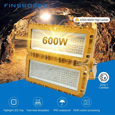 Projecteur anti-déflagrant 600W LED ATEX IIB T6 IP65 RFEPL8280 faisceau 60° LUMILEDS