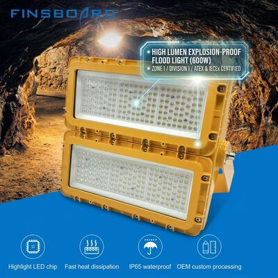 Projecteur LED antidéflagrant 300 W 36 000 lm IP67 en aluminium sans cuivre résistant aux embruns salins