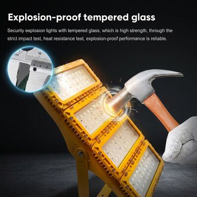 ATEX Ex db mb IIb T6 600W LED projecteur antidéflagrant LUMILEDS LM-80 72000LM IP65 éclairage dangereux pour grande surface