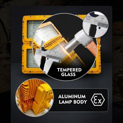 Lumière à haute résistance à l'explosion à 600 W LED à monture multiple LUMILEDS LM-80 ATEX IIb T6 IP65