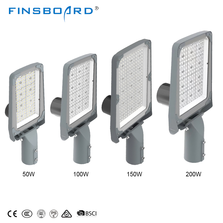 Projecteur de rue à LED intégré avec contrôle de la lumière, IP67, aluminium moulé sous pression, 50W 100W 150W 200W