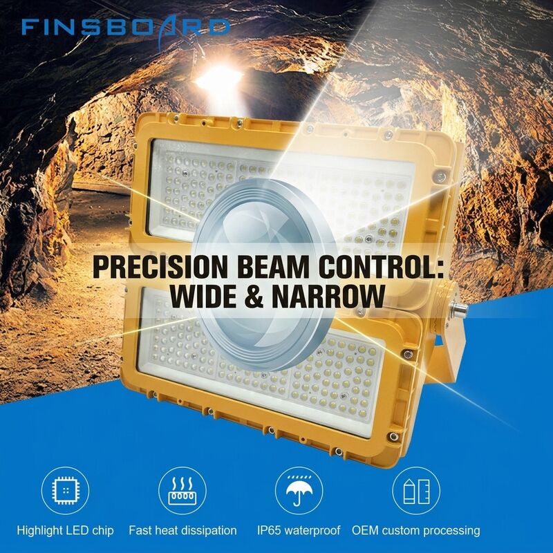 Projecteur LED antidéflagrant 300 W IECEx Zone 1 Zone 2 Zone dangereuse 39 000 lm IP66 Aluminium moulé sous pression ADC12