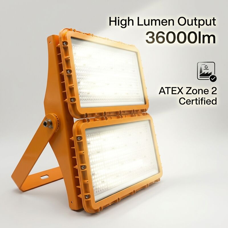 Lumière à l'épreuve des explosions à LED de 300 W 90° Montage de l'amplificateur de la grande aire de la ferme de réservoirs gris ATEX IIB T6 IP65 RFEPL8280