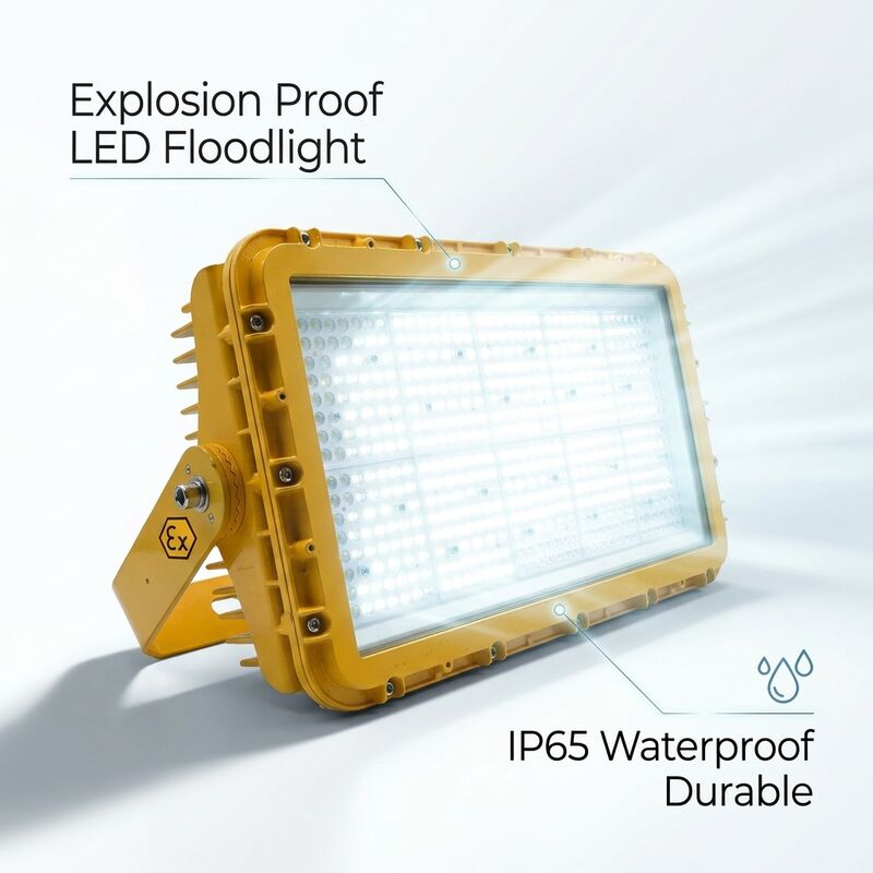 600W étanche à l'explosion LED éclairage d'inondation IECEx Compact haute densité marine offshore 72000lm IP67 alliage d'aluminium sans cuivre