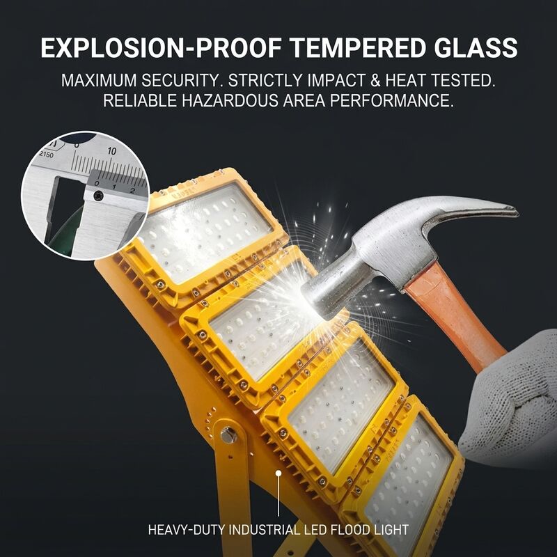 Projecteur antidéflagrant compact 600W LED LUMILEDS LM-80 ATEX IIb T6 IP65 425X485X165mm Luminaire dangereux