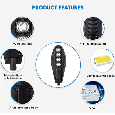 50w/100w/150w/200w/250w High Power Street Light Ip66 AC 85-265V Lumière de rue à haute puissance IP66 AC 85-265V