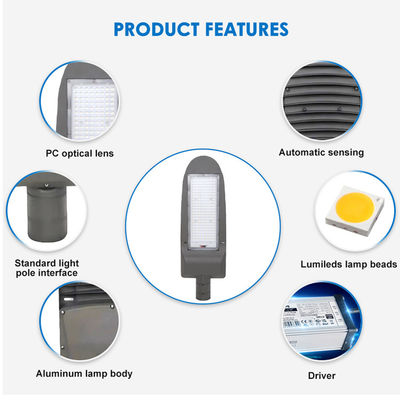 Éclairage de rue à haute luminosité 50w 100w 150w 200w LED pour les espaces extérieurs