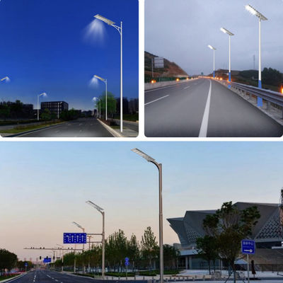 Économie d'énergie étanche à l'eau pour l'extérieur IP65 Tout en un Éclairage LED à énergie intelligente Éclairage de rue solaire intégré 60W 80W 100W